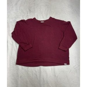 Orvis Womens Size XL Long Sleeve Crewneck Sweater Stretch Comfort Top Maroon
